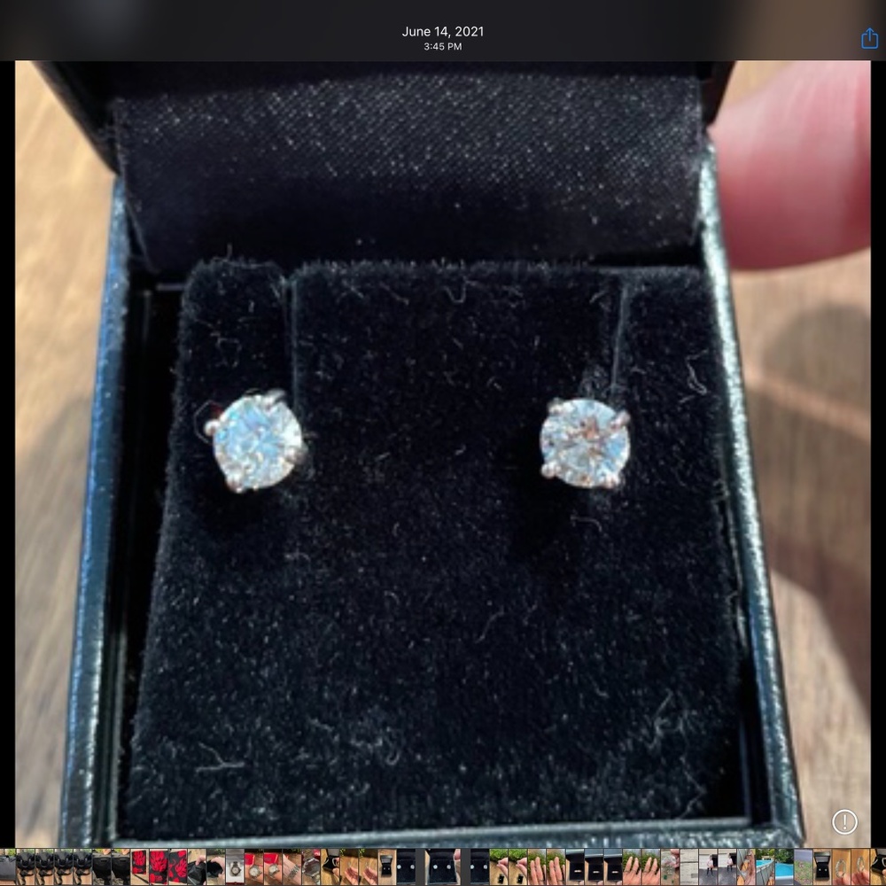 1.05 ctw Diamond Martini Studs STUNNING!!!